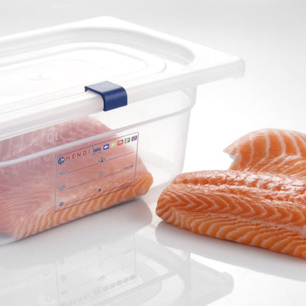 HENDI Farbcodierungsclips für HACCP-Aufbewahrungsbehälter – Blau – 12 Stück – weitere Produktansicht
