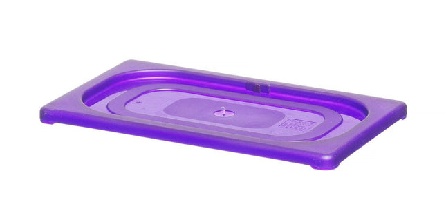 HENDI Gastronorm-Deckel violett – GN 1 / 4 – Violett – 265 × 162 mm – Produktansicht