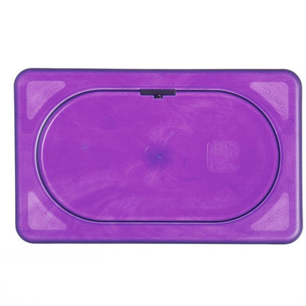 HENDI Gastronorm-Deckel violett – GN 1 / 9 – Violett – 176 × 108 mm – Produktansicht
