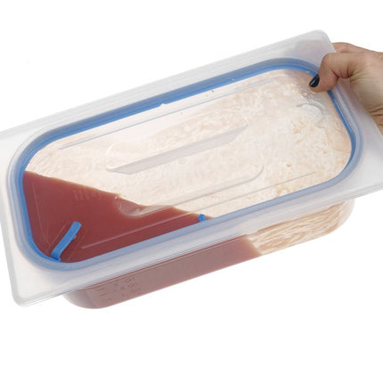 HENDI Gastronorm Deckel – luftdicht verschließbar – GN 1 / 3 – Transparent – 325 × 176 mm – weitere Produktansicht
