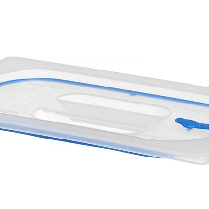 HENDI Gastronorm Deckel – luftdicht verschließbar – GN 1 / 4 – Transparent – 265 × 162 mm – Produktansicht