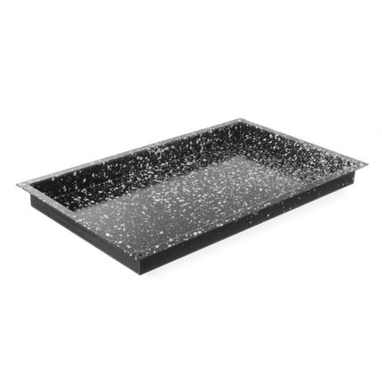 HENDI Blech CONVECTOMAT CLASSIC GN 1 / 1 – GN 1 / 1 – Schwarz – 530 × 325 × 40 mm – Produktansicht