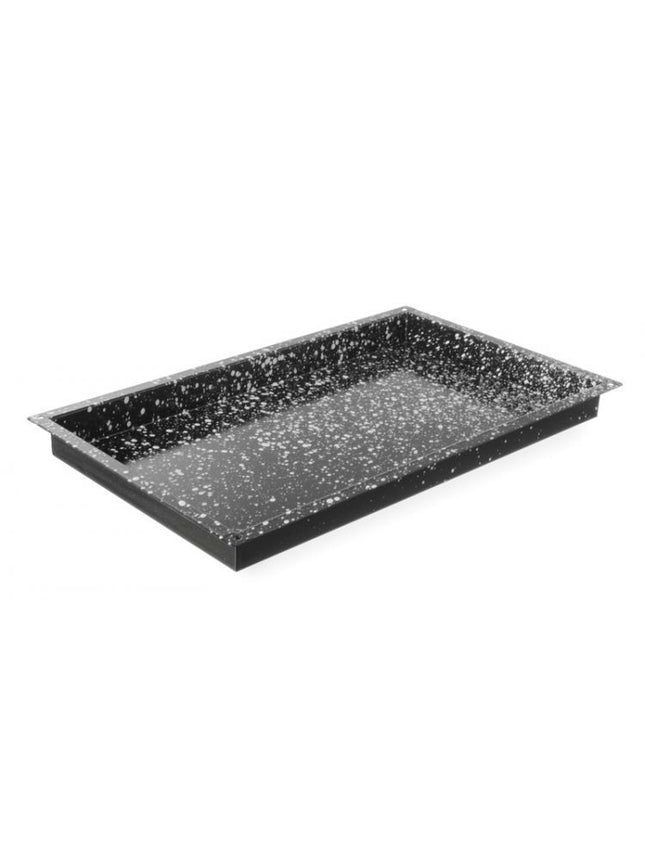 HENDI Blech CONVECTOMAT CLASSIC GN 1 / 1 – GN 1 / 1 – Schwarz – 530 × 325 × 40 mm – Produktansicht