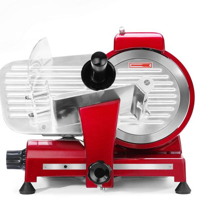 HENDI Aufschnittmaschine Profi Line 220 rote Sonderedition – Profi Line – 230 V / 280 W – 506 × 435 × 347 mm – Produktansicht