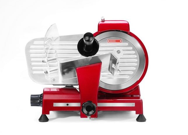 HENDI Aufschnittmaschine Profi Line 220 rote Sonderedition – Profi Line – 230 V / 280 W – 506 × 435 × 347 mm – Produktansicht
