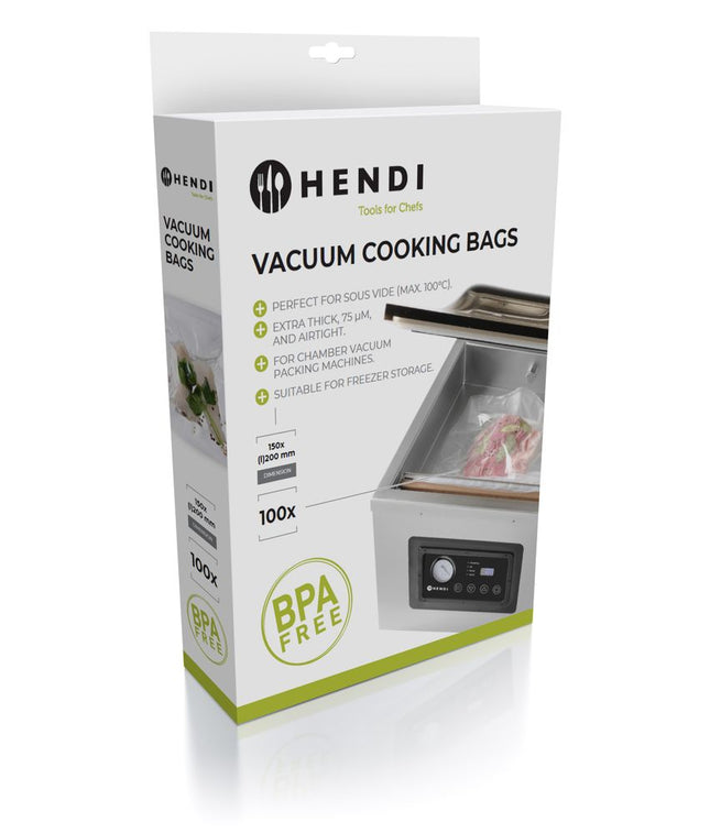 HENDI Vakuum-Kochbeutel – 200 × 150 mm – 100 Stück – Produktansicht