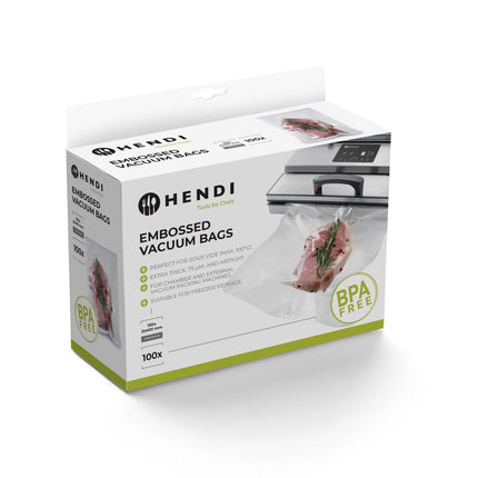HENDI Vakuum-Kochbeutel – geprägt – 150 × 400 mm – 100 Stück – Produktansicht