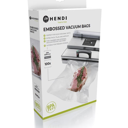 HENDI Vakuum-Kochbeutel – geprägt – 250 × 350 mm – 100 Stück – Produktansicht
