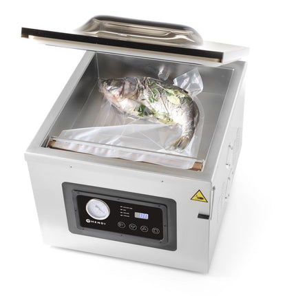 HENDI Vakuumkammer-Verpackungsmaschine Profi Line 410 – Profi Line – Dichtungsband: 410 mm – 230 V / 1100 W – 510 × 625 × 455 mm – weitere Produktansicht