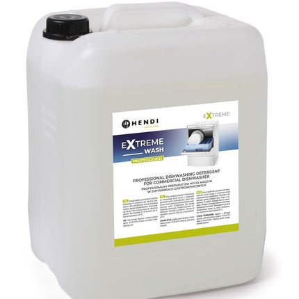 HENDI Extreme Wash Professionelles Geschirrspülmittel für Gewerbegeschirrspüler – 20 l  – Produktansicht