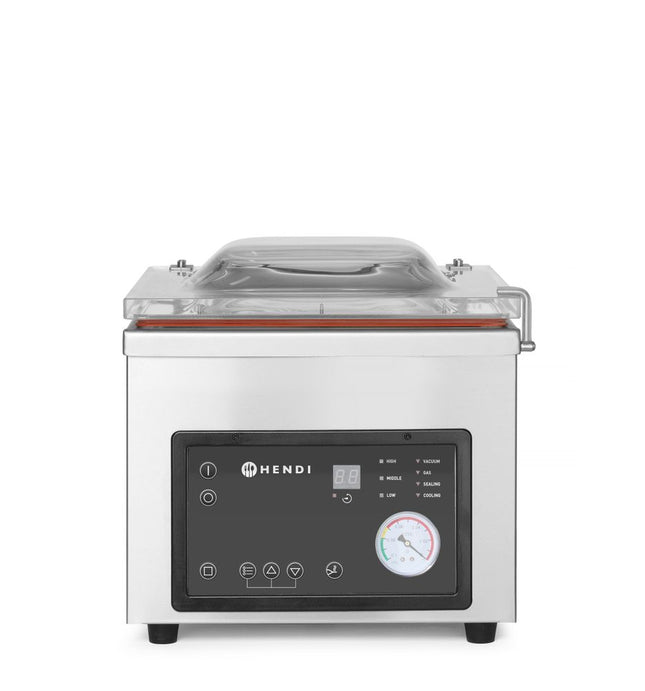 HENDI Vakuumkammer-Verpackungsmaschine – Profi Line – 230 V / 370 W – 330 × 480 × H 360 mm – Produktansicht