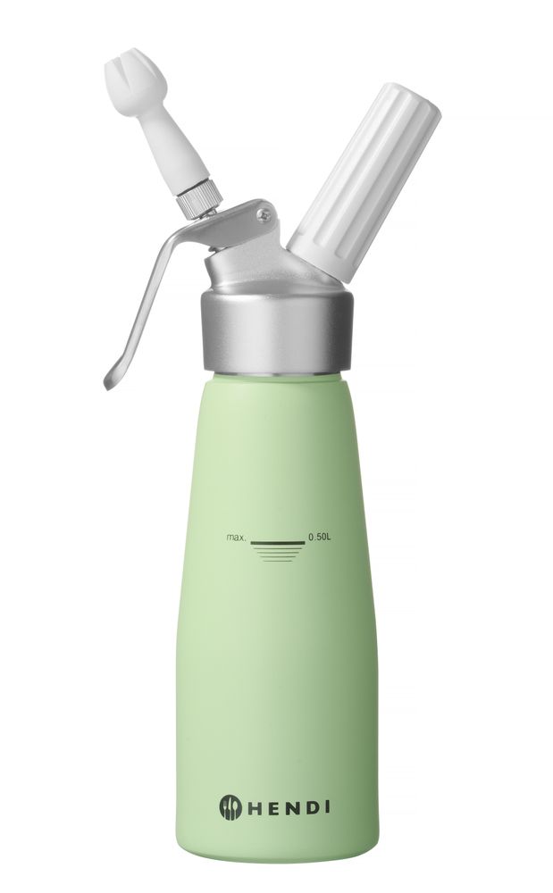 HENDI Sahnespender – 0 – 5 l – Pastellgrün – Ø 80 × H 260 mm – Produktansicht