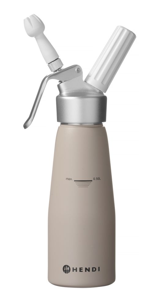 HENDI Sahnespender – 0 – 5 l – Taupe – Ø 80 × H 260 mm – Produktansicht