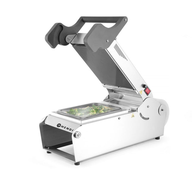 HENDI Schalenversiegelungsmaschine Supreme – 230 V / 700 W – 247 × 637 × H 258 mm – Produktansicht