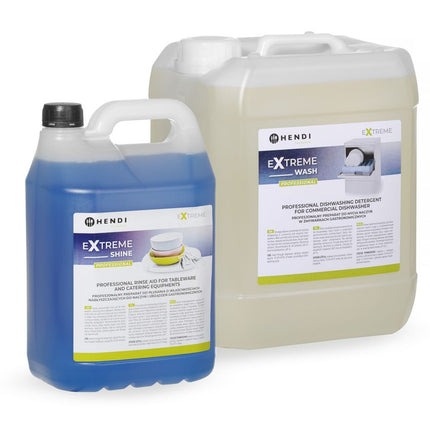 HENDI Extreme Wash & Shine Professionelles Set zum Spülen und Reinigen von Geschirr in gastronomischen Geschirrspülern – 10 l + 5 l  – Weitere Produktansicht
