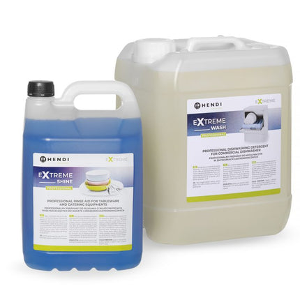 HENDI Extreme Wash & Shine Professionelles Set zum Spülen und Reinigen von Geschirr in gastronomischen Geschirrspülern – 10 l + 5 l  – Detailansicht