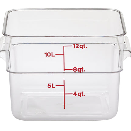 Cambro Camwear® CamSquare® Vorratsbehälter Polycarbonat, Quadratisch 11,4 L - 12SFSCW135