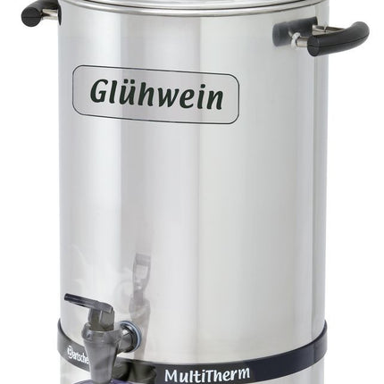 Glühweintopf zum Warmhalten und Ausschank von Heißgetränken mit 20 L und 30 °C bis 90 °C für Catering