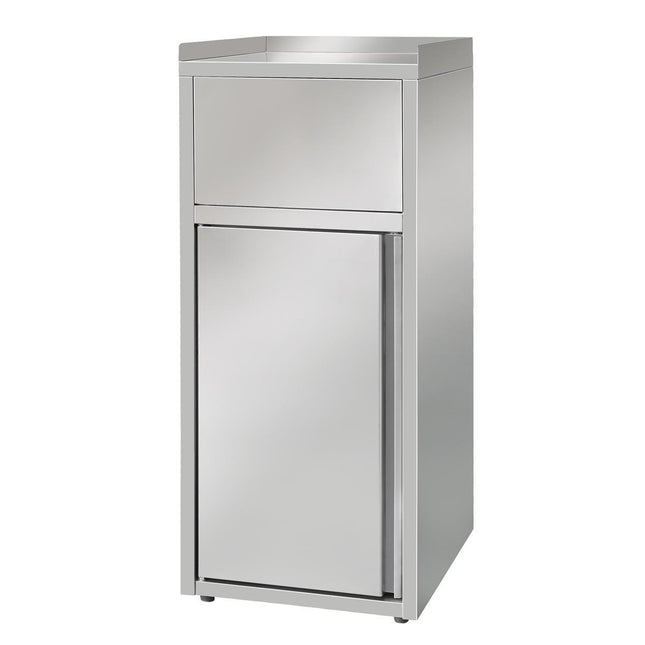 Caja de basura Skyrainbow hecha de acero inoxidable, con toneladas de 60L, 50x53x120 cm