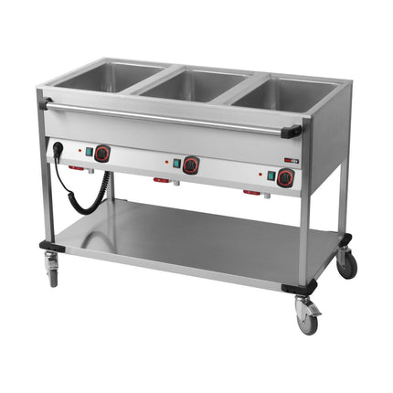 Bain-Marie-Wagen-Fahrbar 3x GN 1/1 von A & S Gastro – Thermik_Snack für die Gastronomie