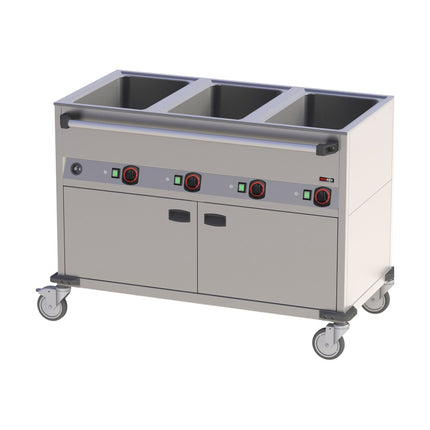 Bain-Marie-Wagen-Fahrbar 3x GN 1/1 von A & S Gastro – Thermik_Snack für die Gastronomie
