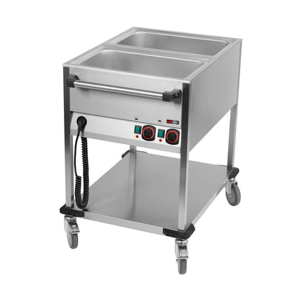 Bain-Marie-Wagen-Fahrbar 2x GN 1/1 von A & S Gastro – Thermik_Snack für die Gastronomie