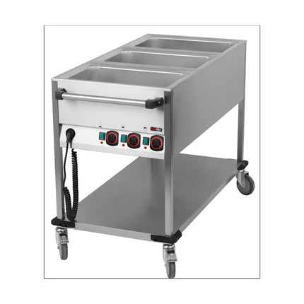 Bain-Marie-Wagen-Fahrbar 3x GN 1/1 von A & S Gastro – Thermik_Snack für die Gastronomie