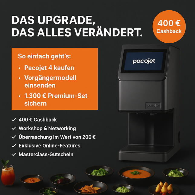 Sonderaktion Pacojet 4  Alt gegen Neu  Premium Set inkl. 400€ Cashback