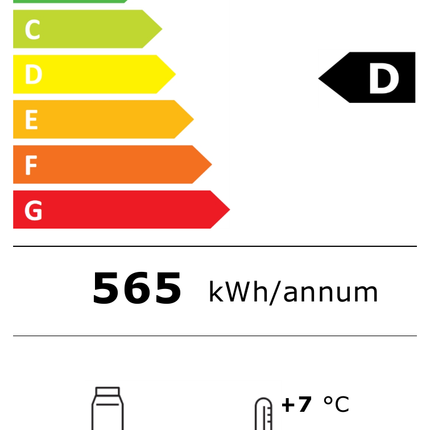 NordCap Einbaukühlwanne UKW 1-1-Z für 1 x GN 1/1 – Energielabel