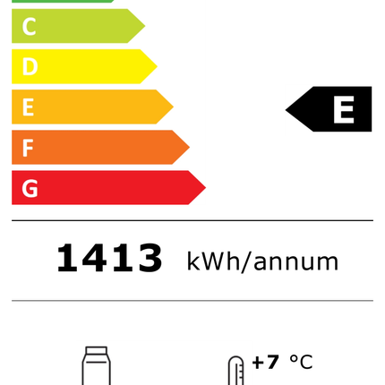 NordCap Einbaukühlwanne UKW 5-1-Z für 5 x GN 1/1 – Energielabel