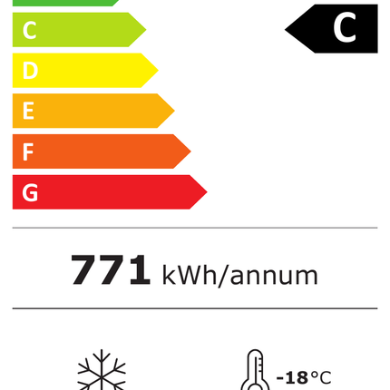 NordCap Tiefkühltruhe NOVA 53 – Energielabel