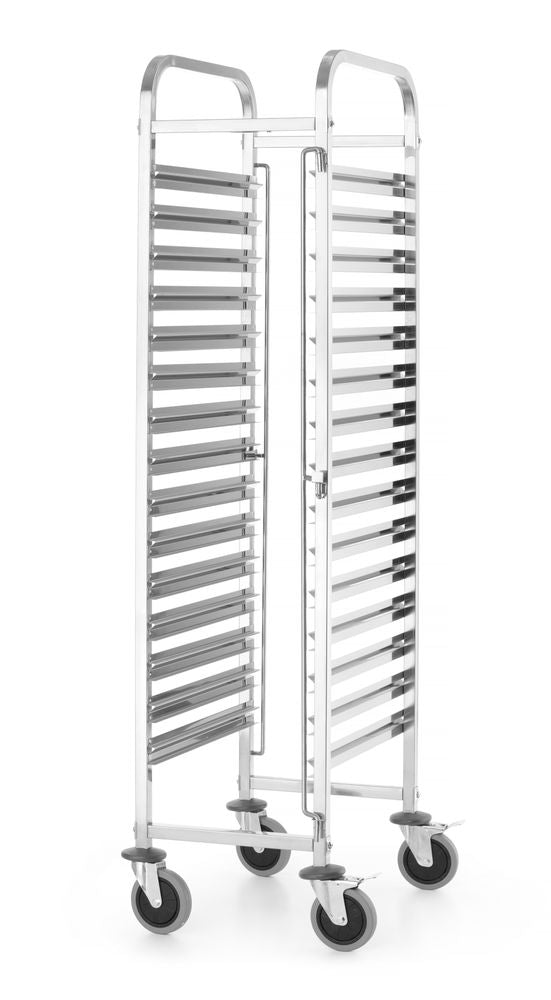 HENDI Abräumwagen – Kitchen Line – GN 1 / 1 – Silber – 380 × 550 × H 1705 mm – Produktansicht