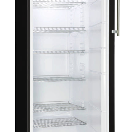 Lagerkühlschrank 310 Liter | 1 Volltür | Schwarz | 600 x 650 x 1630 mm von A & S Gastro – Kühlschränke für die Gastronomie