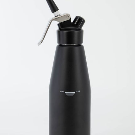 HENDI Sahnespender –  schwarz – Kitchen Line – 0 – 95 l – Ø 95 × H 320 mm – Detailansicht 2