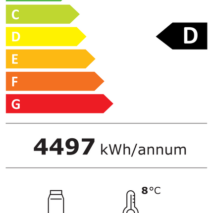 Getränkekühlschrank BxTxH: 2240 x 635 x 1980 mm von A & S Gastro – Energielabel