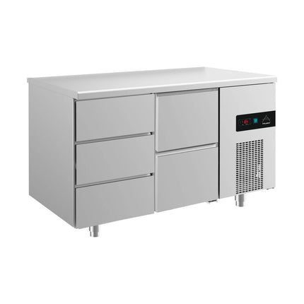 Kühltisch -2 bis +8°C 1400x700x850mm mit 1x zwei Schubladen und 1x drei Schubladen von A & S Gastro – Kühltische für die Gastronomie