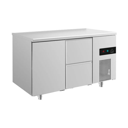 Kühltisch -2 bis +8°C 1400x700x850mm mit 1x Tür und 1x zwei Schubladen von A & S Gastro – Kühltische für die Gastronomie