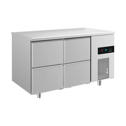 Kühltisch -2 bis +8°C 1400x700x850mm mit 2x zwei Schubladen von A & S Gastro – Kühltische für die Gastronomie