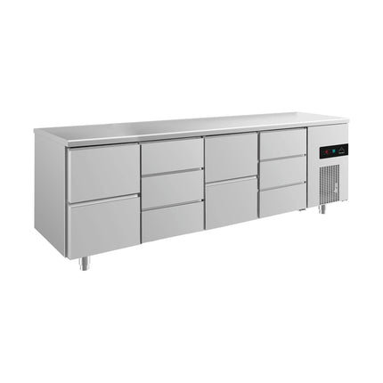 Kühltisch -2 bis +8°C 2330x700x850mm mit 2x zwei Schubladen und 2x drei Schubladen von A & S Gastro – Kühltische für die Gastronomie