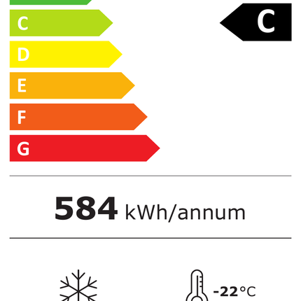 NordCap Tiefkühltruhe EL 45-NC – Energielabel