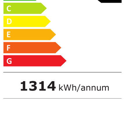 NordCap Auftisch-Eisvitrine MICROGEL 3 für 3 x 5 l Eisschalen – Energielabel