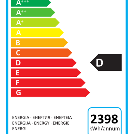 NordCap COOL-LINE Tiefkühlschrank TKU 715 für GN 2/1 – Energielabel