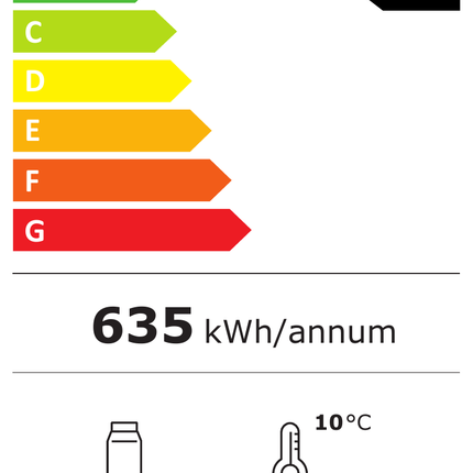 NordCap Rückbuffet-Unterbauschrank RBS 1356-87-S3 – Energielabel