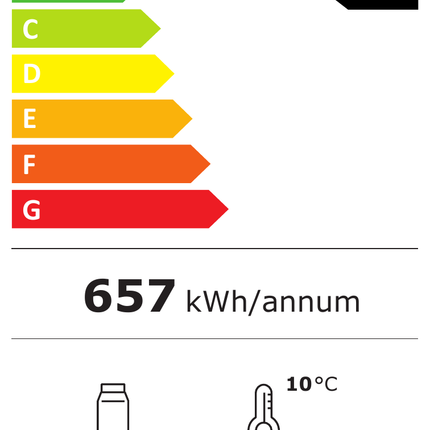 NordCap Rückbuffet-Unterbauschrank RBS 1356-87-D – Energielabel
