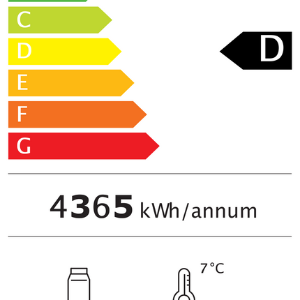 Getränkekühlschrank 2.500 Liter | schwarz | 2.508 X 710 X 2.030 mm von A & S Gastro – Energielabel