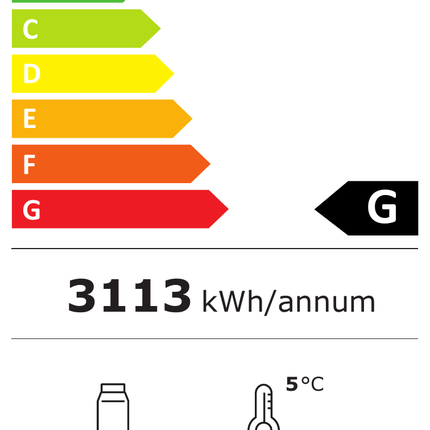 NordCap Kühlinsel EASY EA100 M1 – Energielabel
