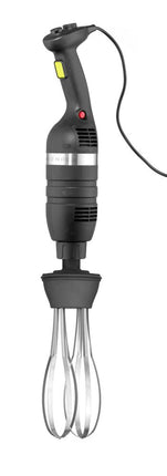 HENDI Set: Stabmixer 350 mit variabler Geschwindigkeit + Schneebesen + Halterung zur Wandmontage – Kitchen Line – Schwarz – 230 V / 350 W – 110 × 324 × 816 mm – weitere Produktansi
