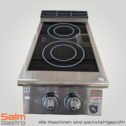 Virtus induction hob 2xø220mm 400V demonstration model trade fair