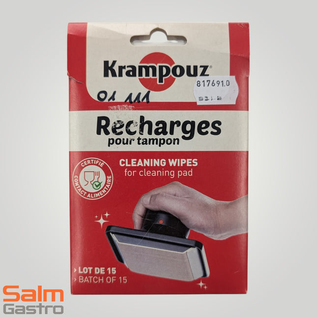 Krampouz Filzpads für Reinigungsstempel 15 Stk 110x80x0,2mm Aussteller neuwertig