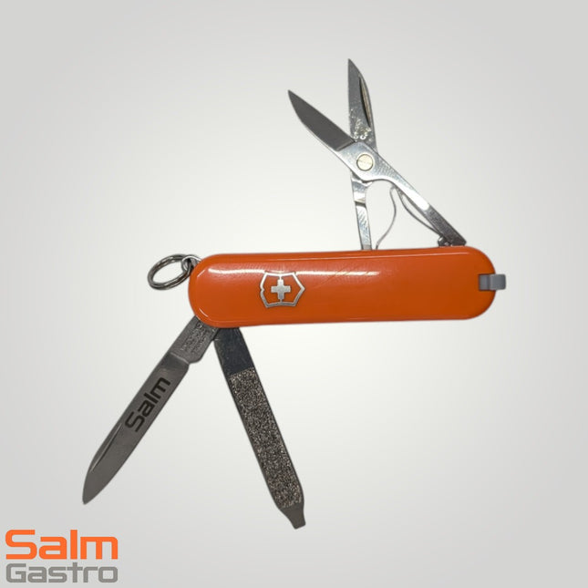 Victorinox Taschenmesser Classic SD in Salm orange und Salm Logo 58mm